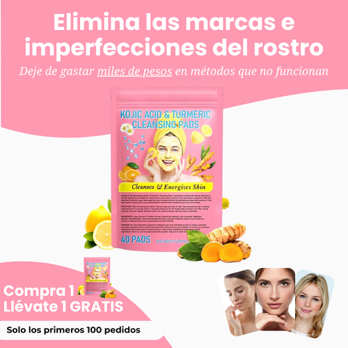 Almohadillas Nutritivas De Ácido Kojico | Elimina todas las imperfecciones de tu rostro